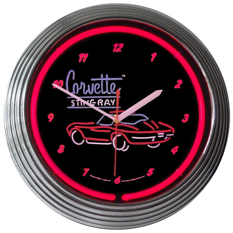 Corvette SR Neon Clock