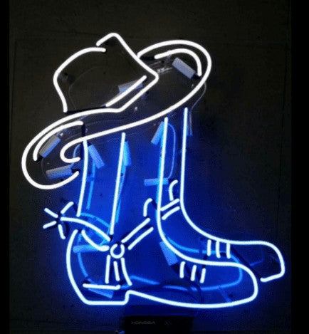 Hat and boots Neon Sign