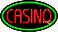 Casino Oval Neon Sign