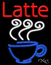 Latte Business Neon Sign