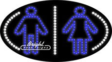 Restrooms LED Sign