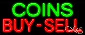 Coins Buy Sell Economic Neon Sign