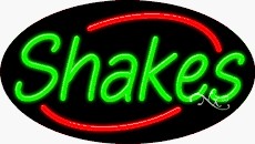 Shakes Oval Neon Sign