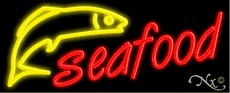 Seafood Logo Neon Sign