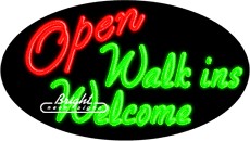 Open Walkins Welcome Neon Sign