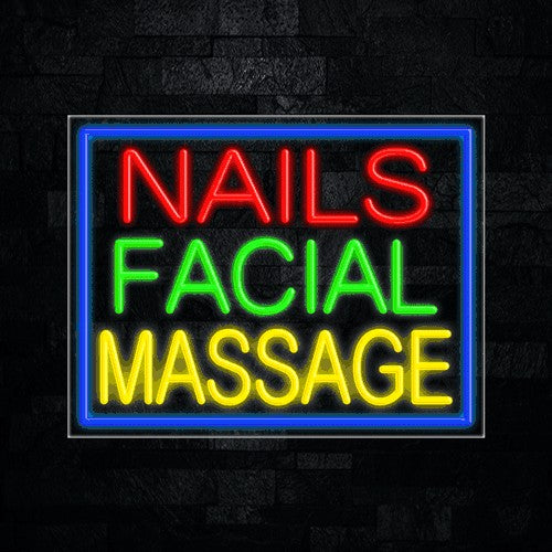 Nails Facial Massage Flex-Led Sign