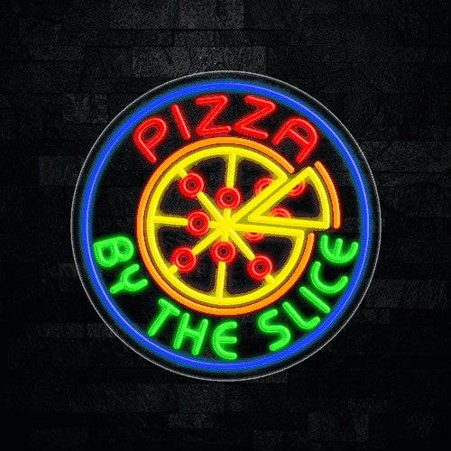 Pizza by the Slice Flex-Led Sign