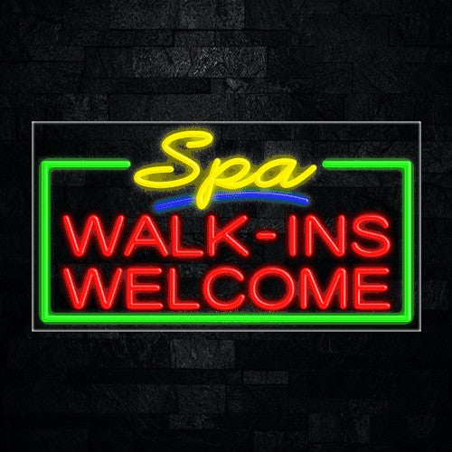 Spa Walk ins Welcome Flex-Led Sign
