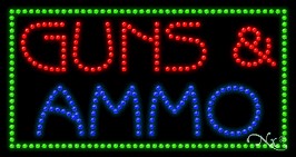 Guns & Ammo LED Sign
