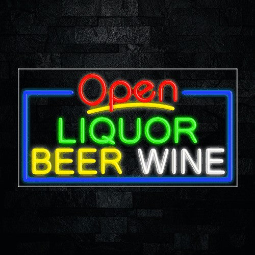 Liquor Beer Wine Flex-Led Sign