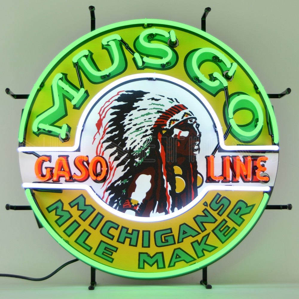 Auto Gas Musgo Gasoline Neon Sign