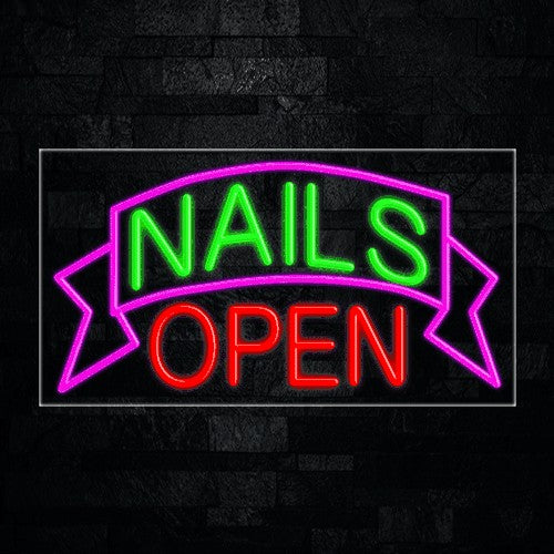 Nails Open Flex-Led Sign