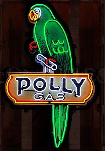 Polly Gas Neon Sign in Steel Can