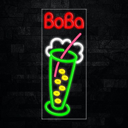 Boba, Logo (vertical) Flex-Led Sign