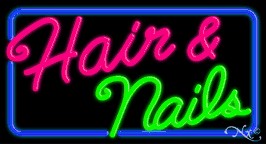 Hair Nails Beauty Neon Sign