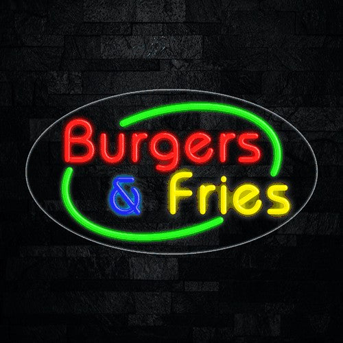 Burgers & Fries Flex-Led Sign