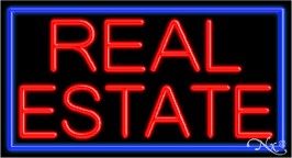 Real Estate Business Neon Sign