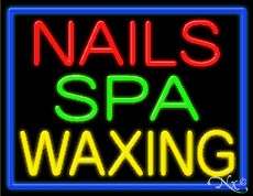 Nails Spa Waxing Business Neon Sign
