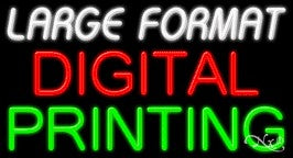 Large Format Digital Printing Business Neon Sign