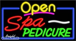 Spa Pedicure Open Neon Sign
