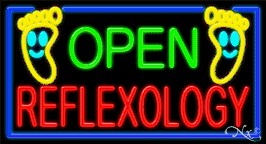 Open Reflexology Business Neon Sign