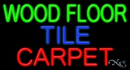 Wood Floor Tile Carpet Business Neon Sign