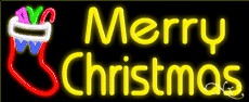 Merry Christmas Business Neon Sign