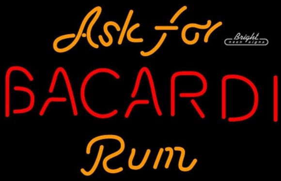 Ask For Rum Bacardi Neon Sign