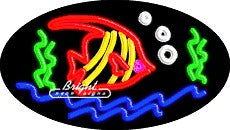 Fish Logo Flashing Neon Sign