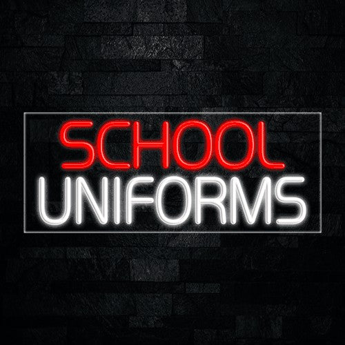 School Uniforms Flex-Led Sign
