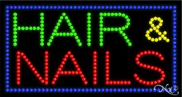 Hair & Nails LED Sign