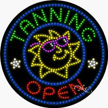 Tanning Open LED Sign