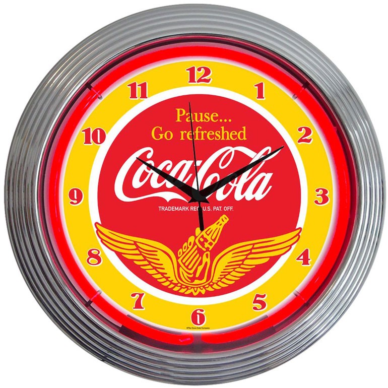 Coca-Cola® Wings Neon Clock