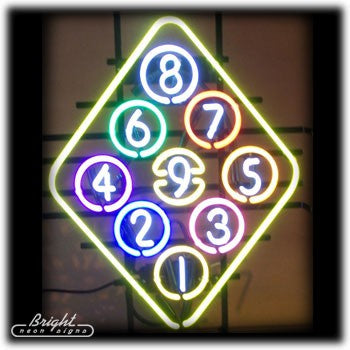 9 Ball Neon Sign