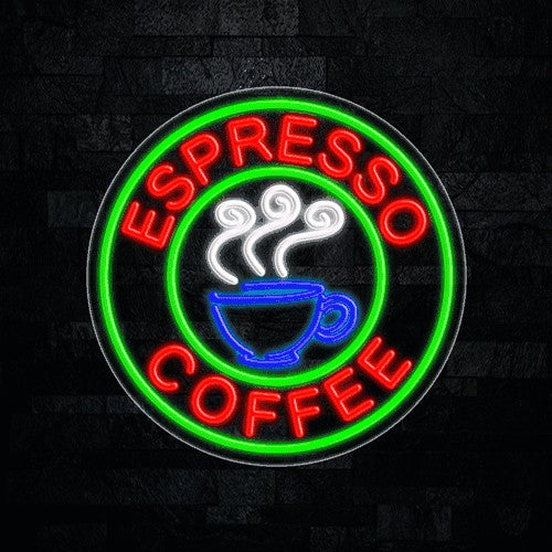 Espresso Coffee Flex-Led Sign