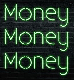 Money Money Money Neon Sign
