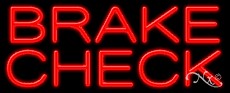 Brake Check Business Neon Sign