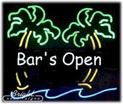 Bars Open Neon Sign