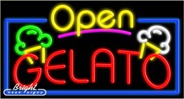 Gelato Open Neon Sign
