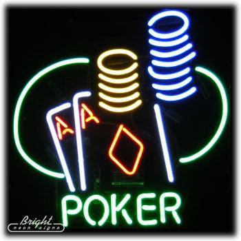 Poker Aces Neon Sign