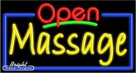 Massage Open Neon Sign