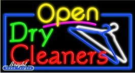 Dry Cleaners Open Neon Sign