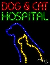 Dog & Cat Hospital LED Sign