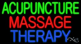 Acupuncture Massage Therapy Business Neon Sign