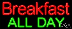 Breakfast All Day Business Neon Sign