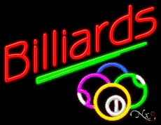 Billiards Business Neon Sign