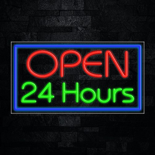 Open 24 Hours Flex-Led Sign