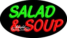 Salad Soup Flashing Neon Sign