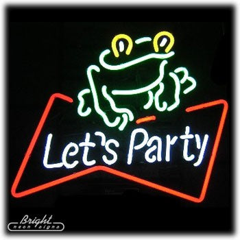 Party Frog Neon Sign