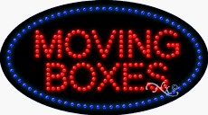 Moving Boxes LED Sign